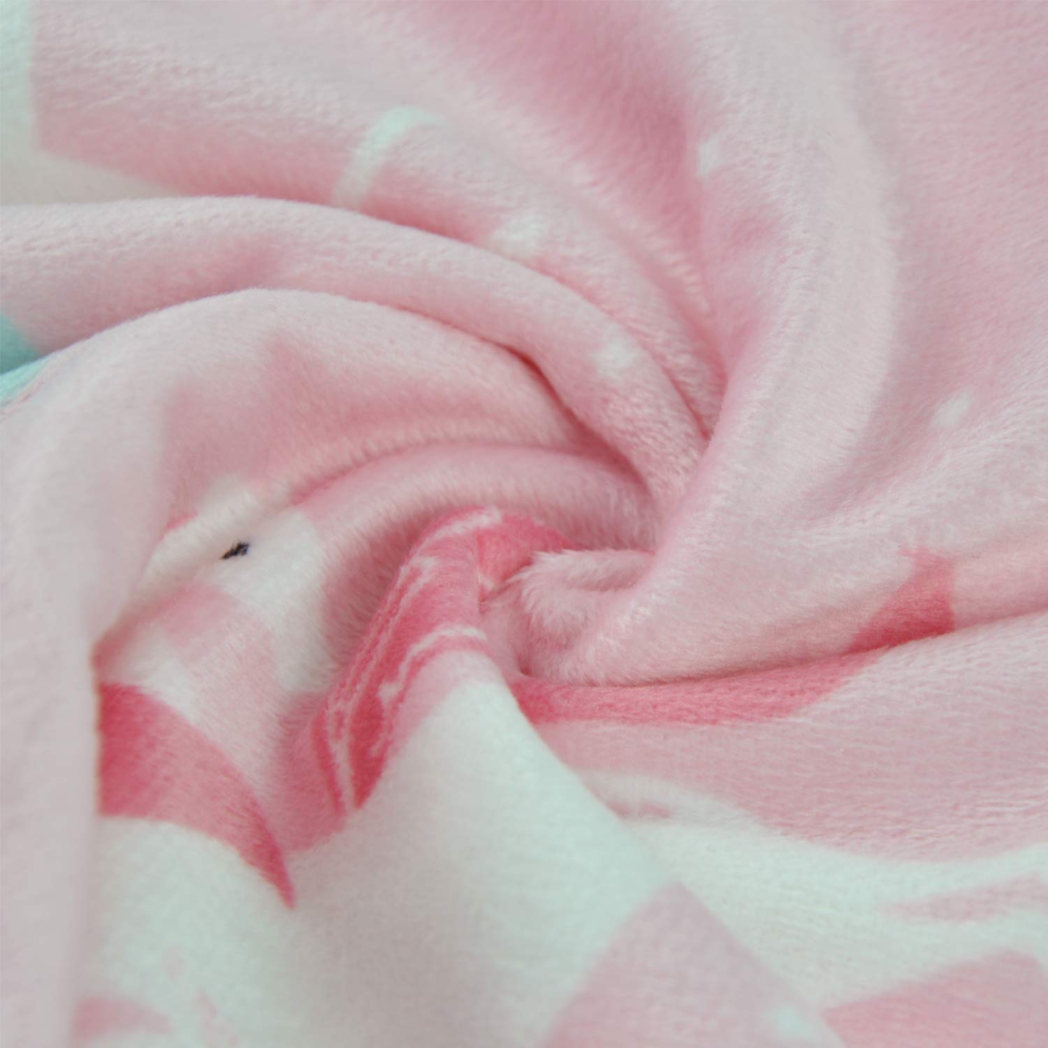 BORITAR Unicorn Baby Blanket Soft Minky Double Layer 30x40 Pink