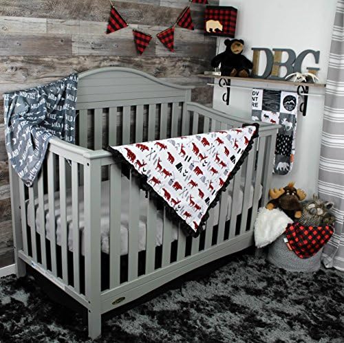 Dear Baby Gear Baby Blanket 32x32 Woodland Adventure Plaid