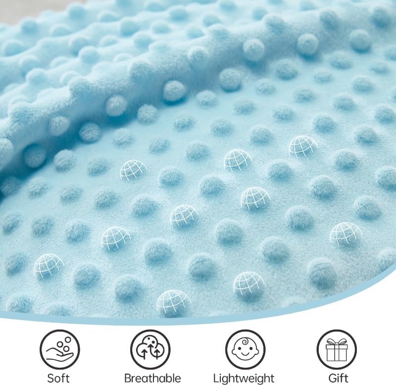 QSTEHEML Soft Double Layer Baby Blanket for Boys Girls