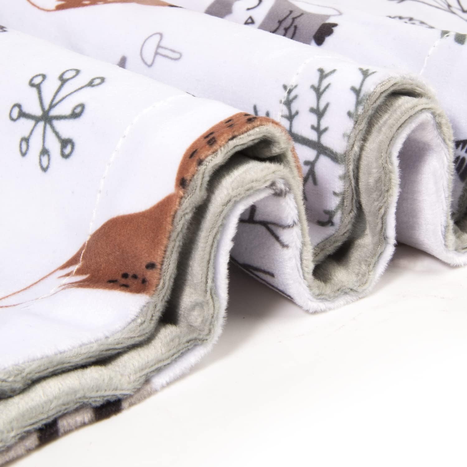 HOMRITAR Soft Plush Baby Blanket with Dotted Backing