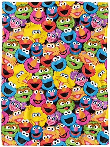 LOGOVISION Sesame Street Baby Blanket 30X40 Character Head Collage