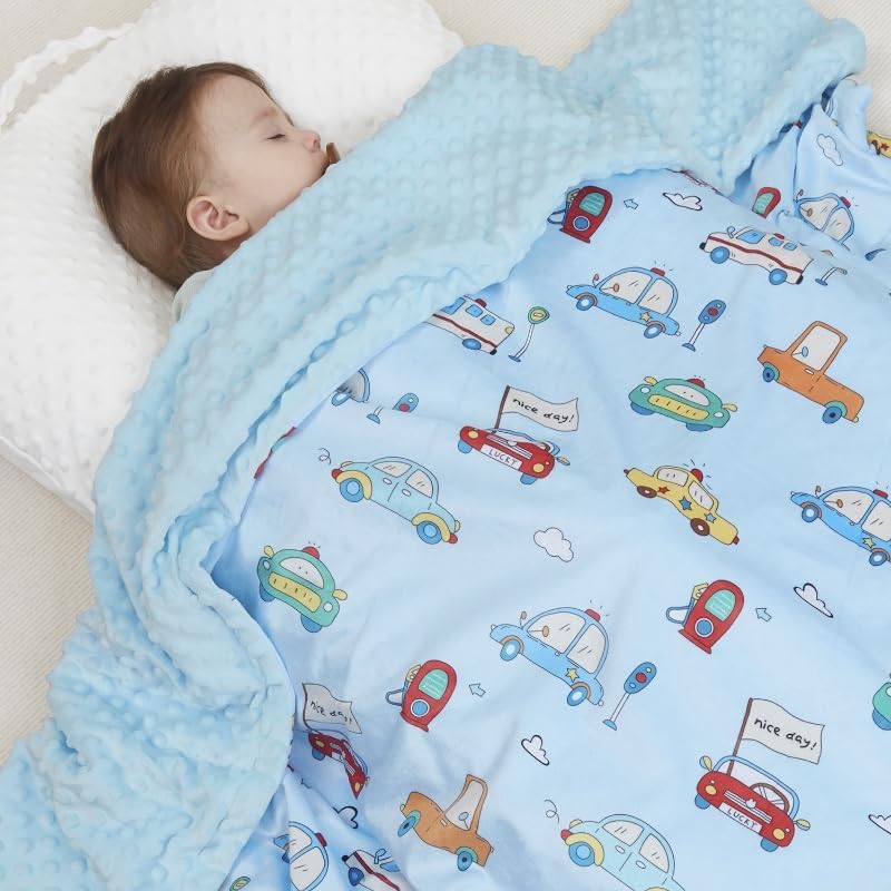 QSTEHEML Soft Double Layer Baby Blanket for Boys Girls