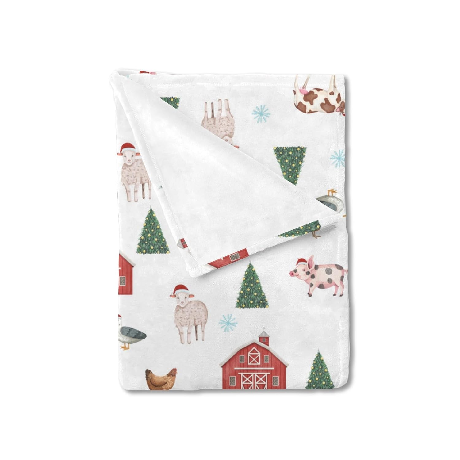 Flannel Farm Animal Baby Blankets for Newborn Toddler
