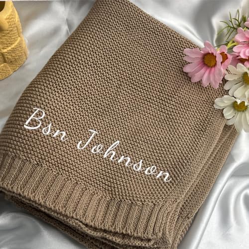 ALIBBON Custom Embroidered Baby Name Blanket - 40x30 Inches