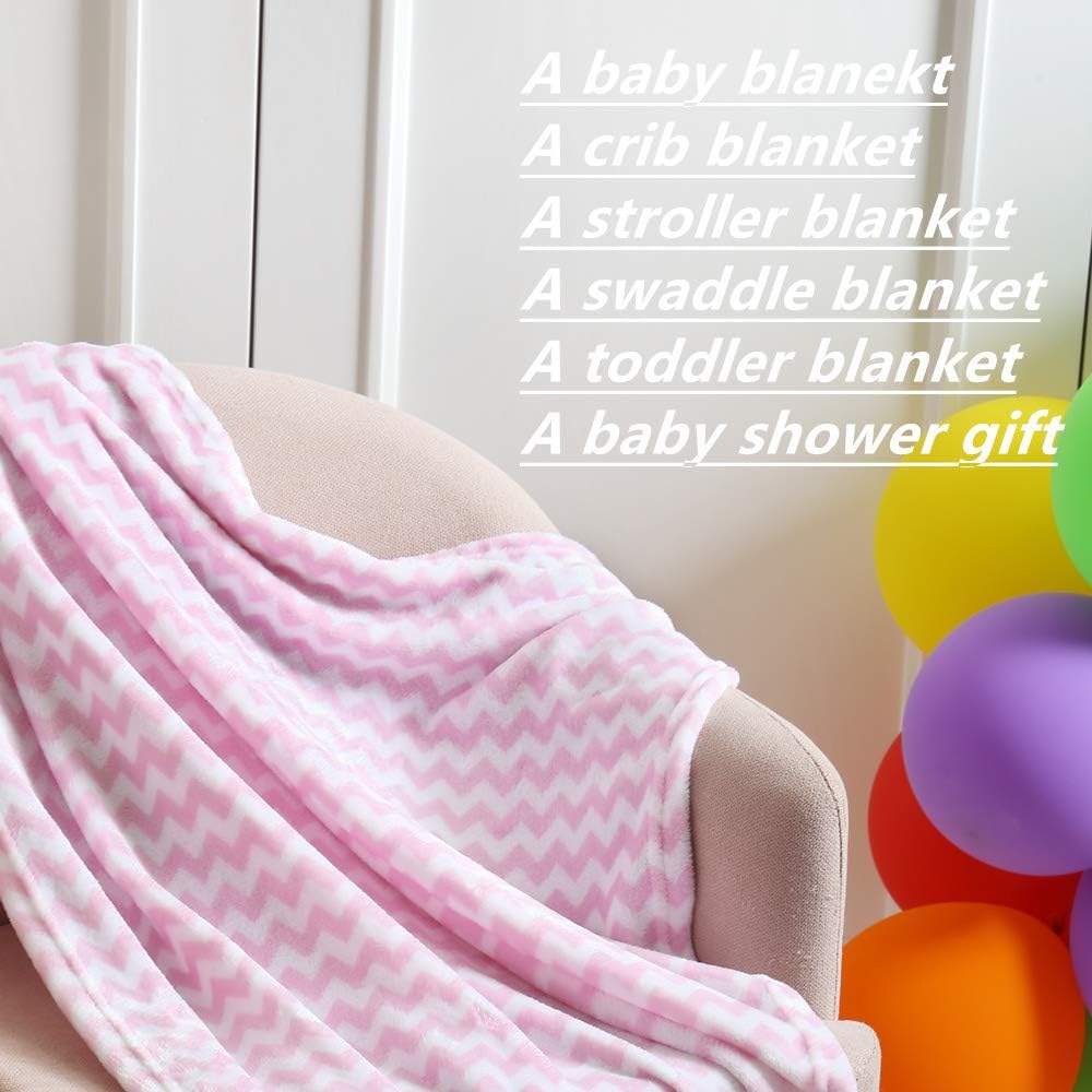 CREVENT 30X40 Pink Elephant Baby Blanket for Girls 1