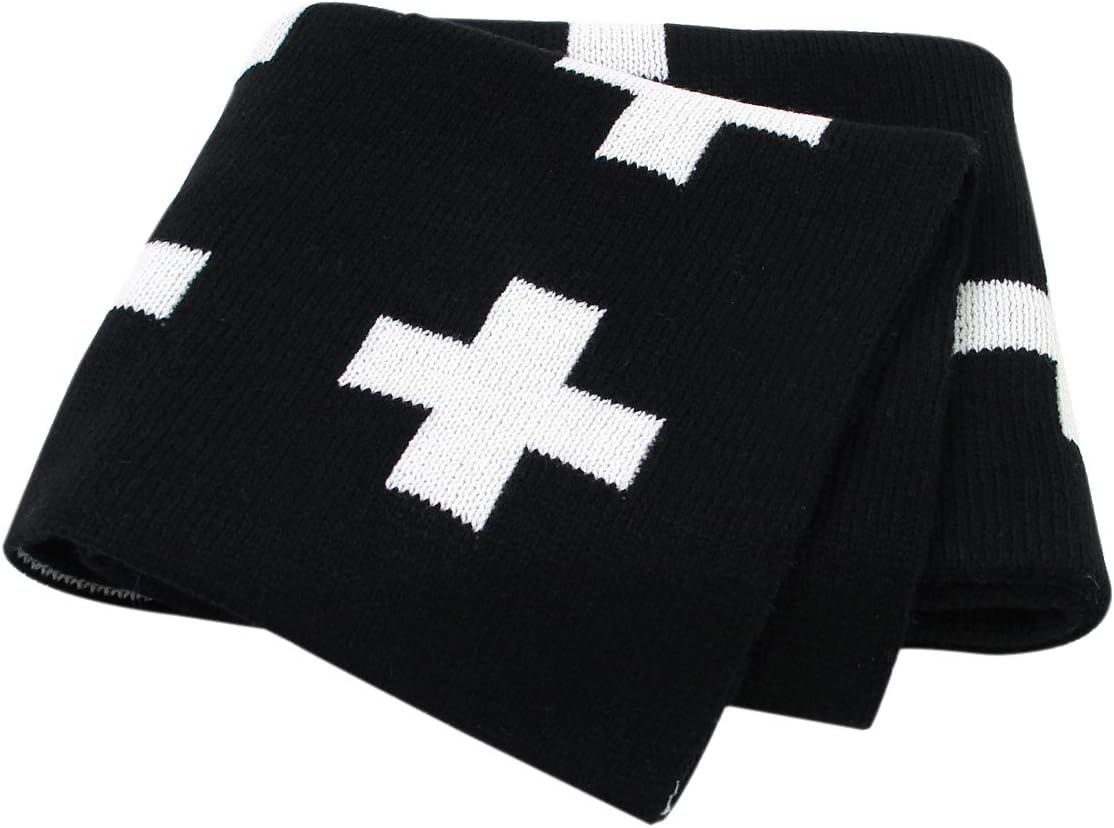 Mimixiong Baby Blanket 30x40 Inch Cross Swiss Pattern