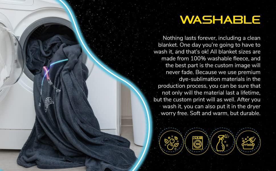 Personalized Lightsaber Fleece Blanket - Baby 30x40