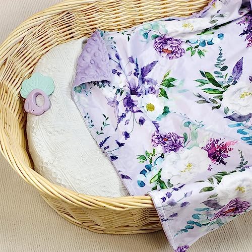 CARUILI Soft Plush Minky Blanket 30x40 Inches Purple 1