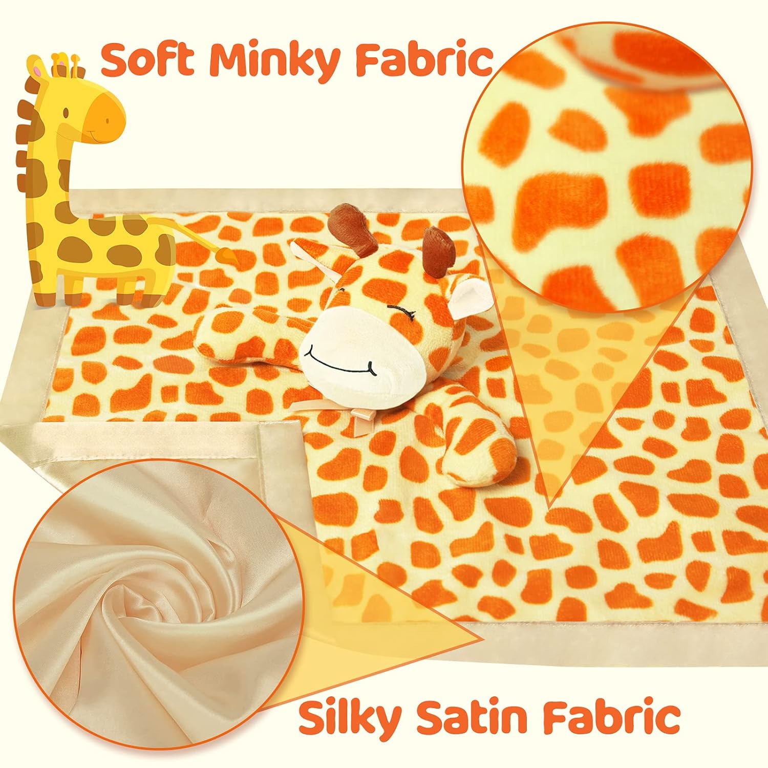 Pro Goleem 16 Inch Giraffe Lovey Security Blanket for Babies 1