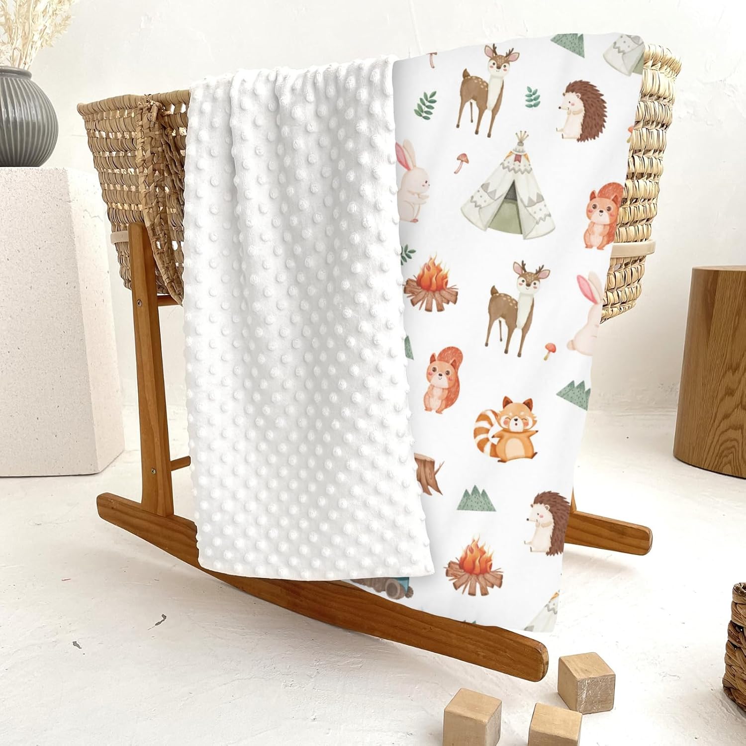 Ultra Soft Mink Dotted Baby Blanket for Baby Toddler and Pets