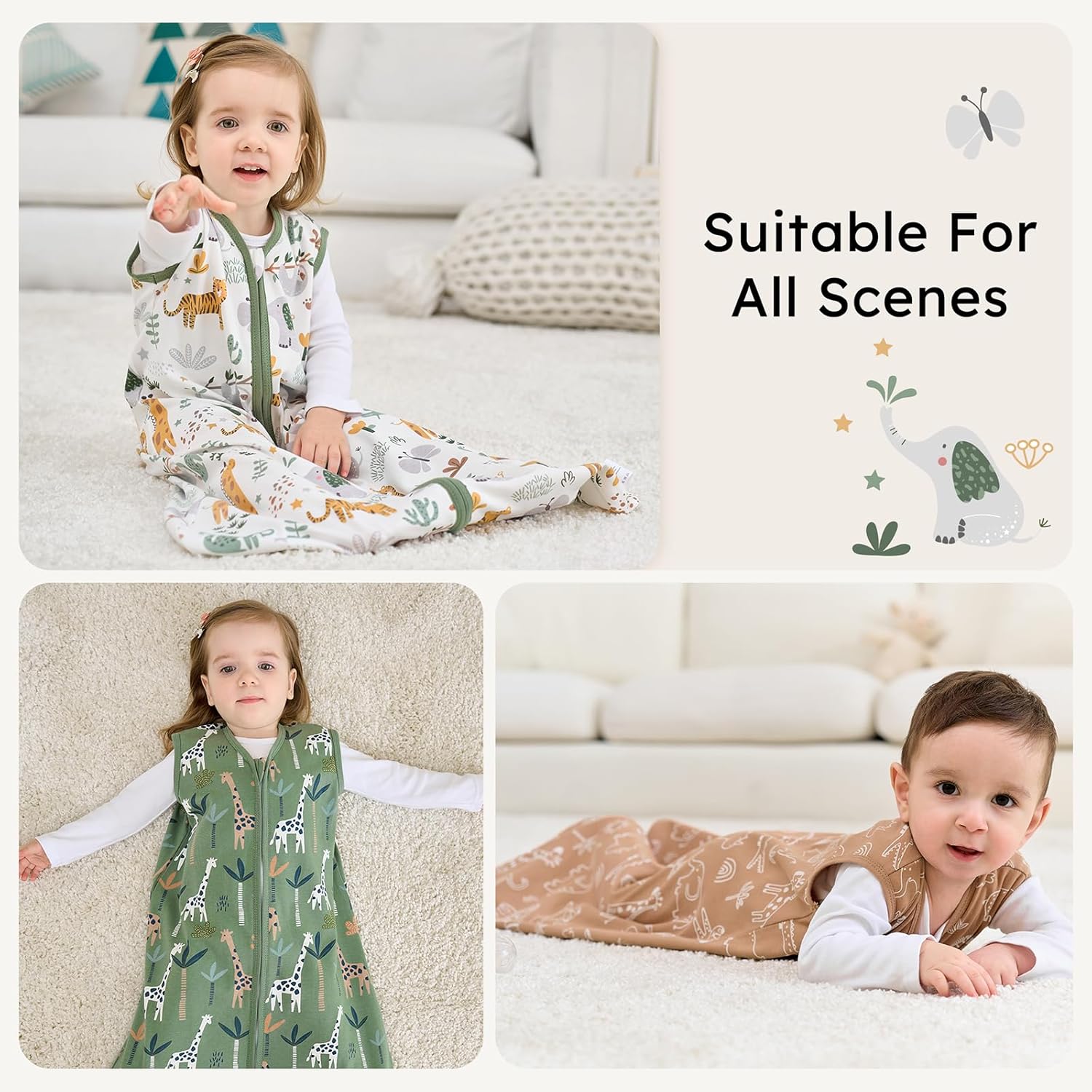 FIEMOL Baby Sleep Sack 6-12 Months 3 Pack 1