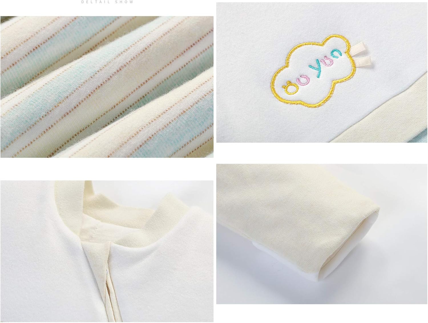 OuYun Organic Cotton Wearable Blanket for Baby