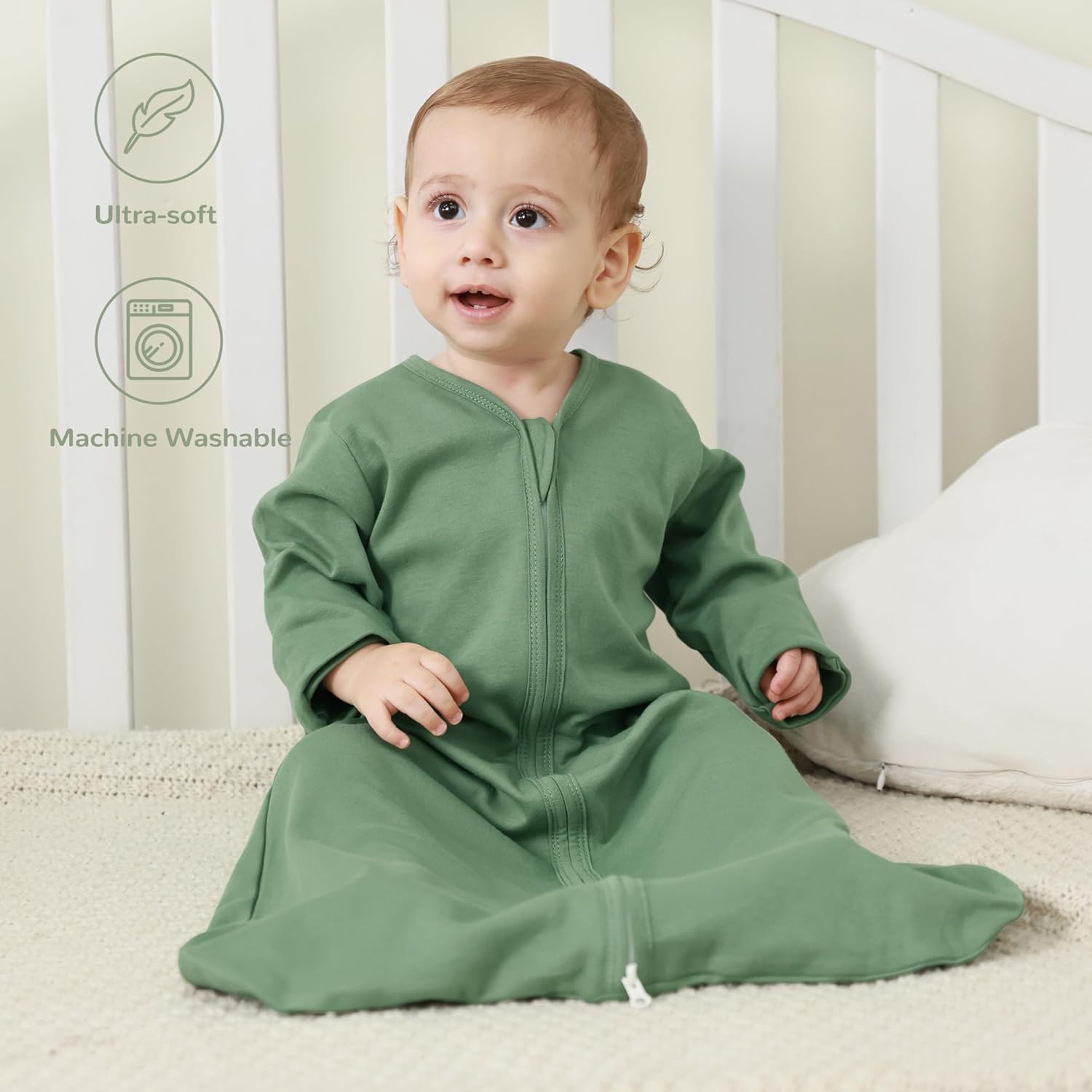 JELLYMONI 6-12 Months Sleep Sack 2 Pack 100 Cotton