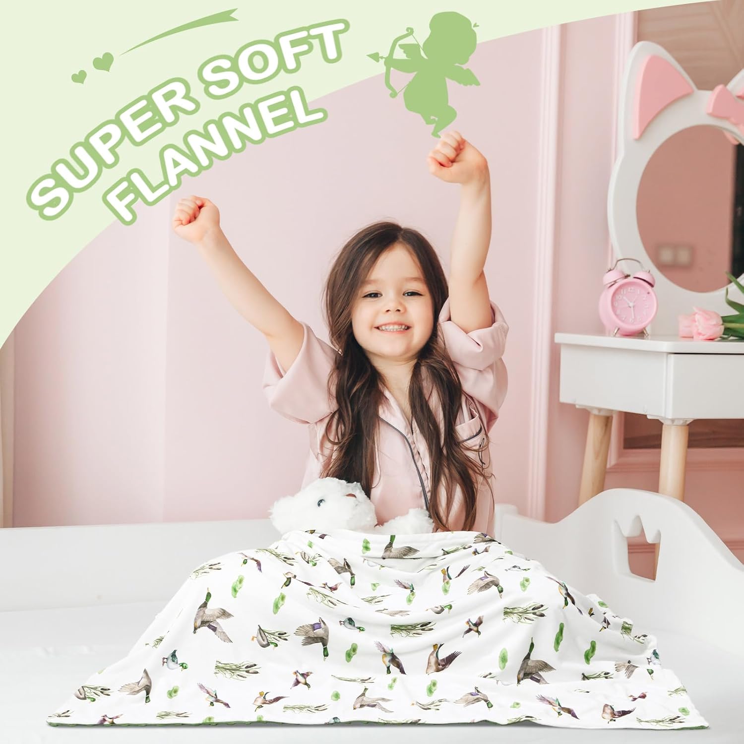 HunnmingRe Mallard Duck Double Layer Baby Blanket