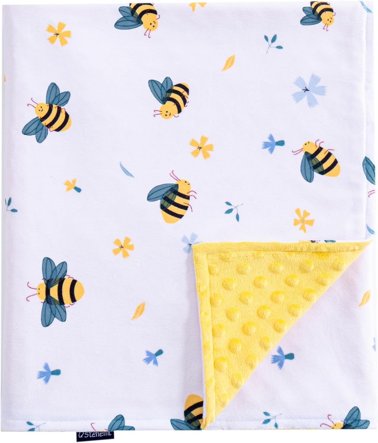 QSTEHEML Baby Blanket Neutral Super Soft Minky