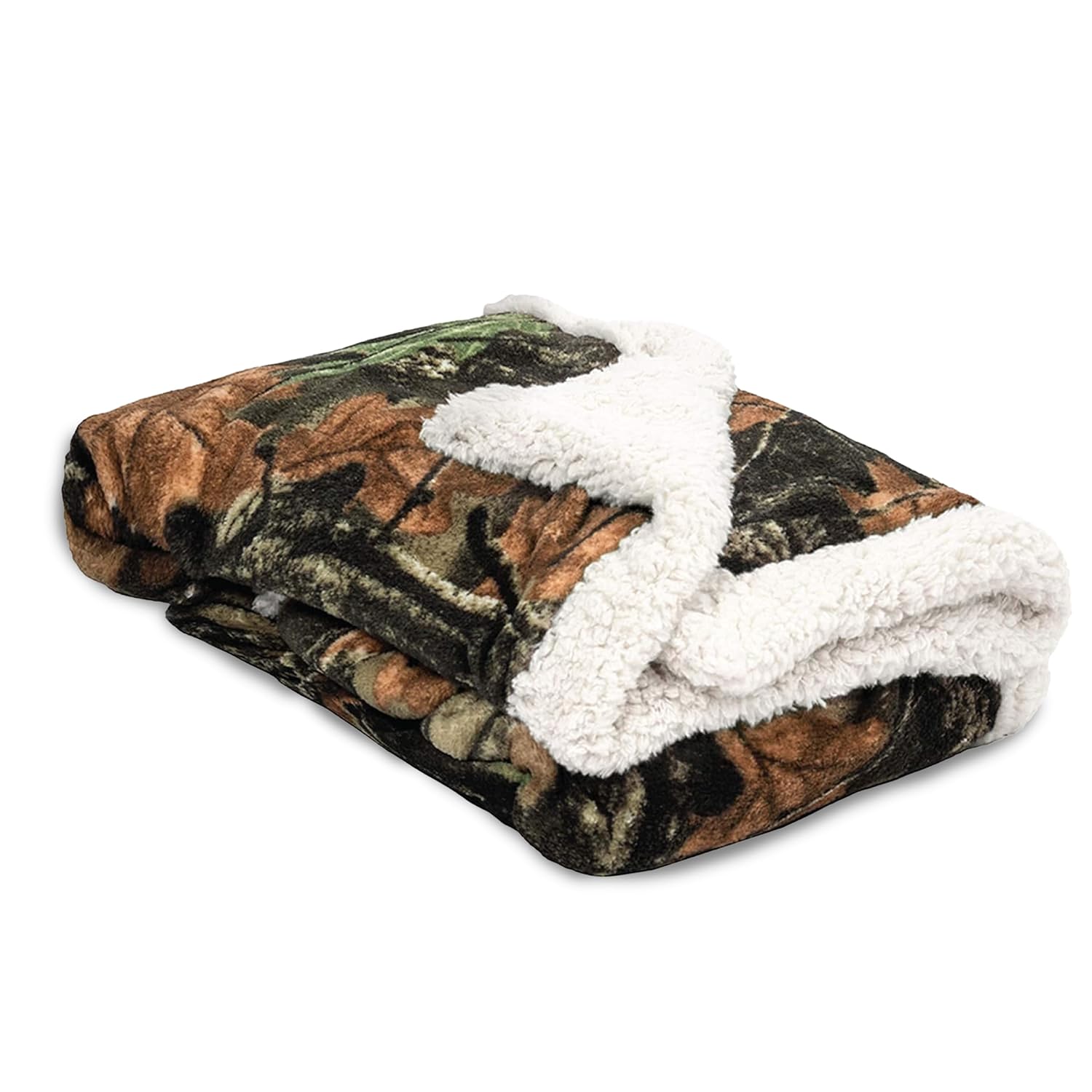 TrailCrest Baby Camo Swaddle Blanket with Sherpa Lining 1