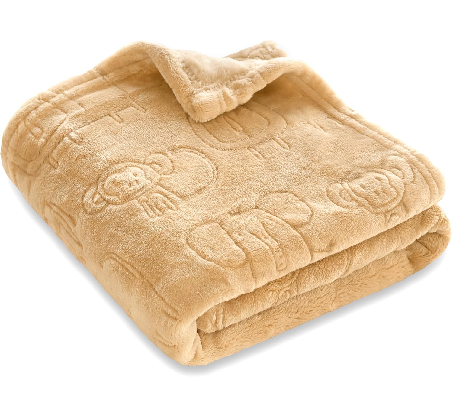 BORITAR 3D Printed Animal Baby Blanket Khaki 30x40 Inch