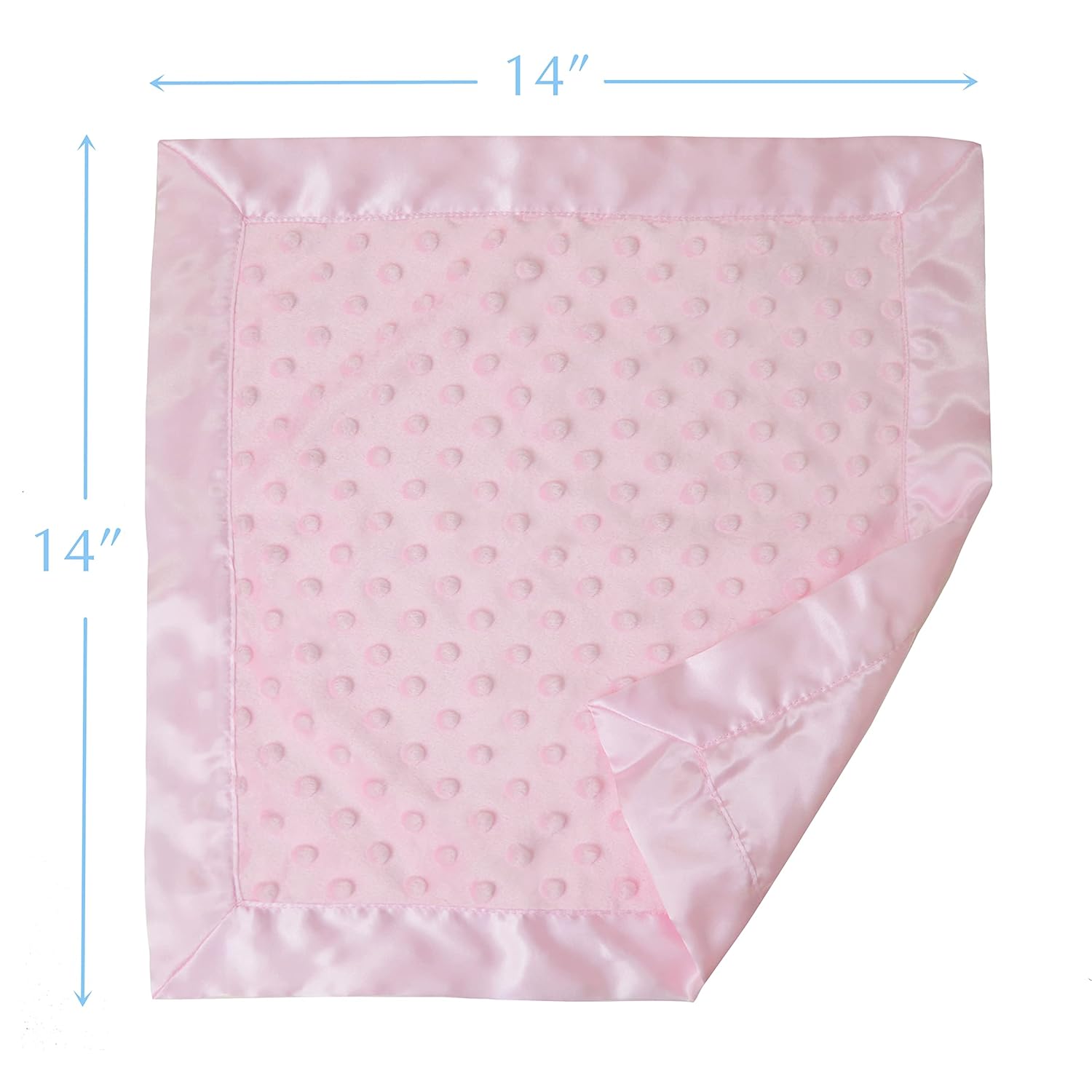 American Baby Company Heavenly Soft Chenille Security Blanket Pink 14 x 14