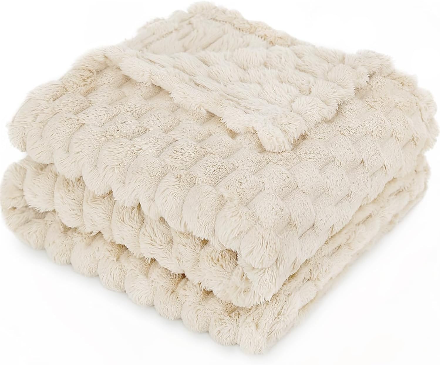 HOMRITAR Fluffy 3D Flannel Baby Blanket for All Seasons 1