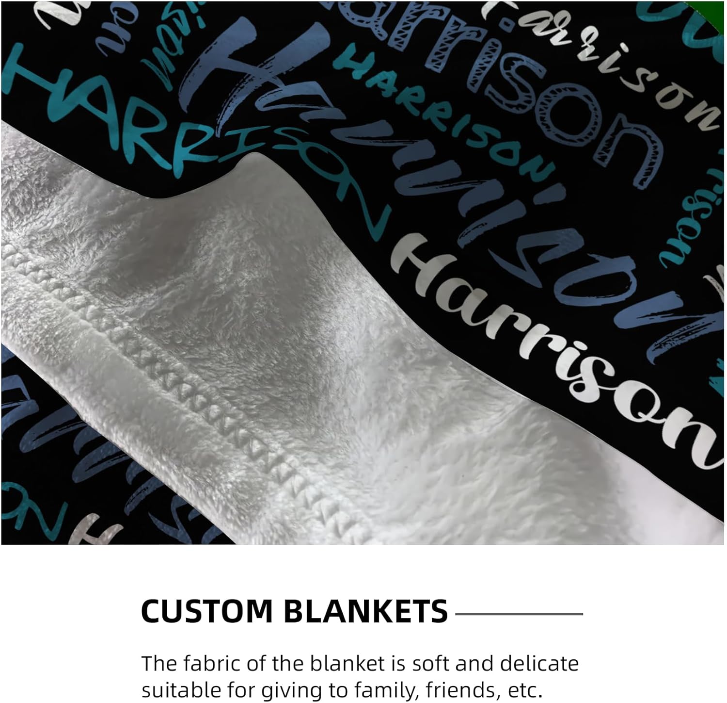 Custom Baby Blanket with Name - Fluffy Micro Flannel Throw
