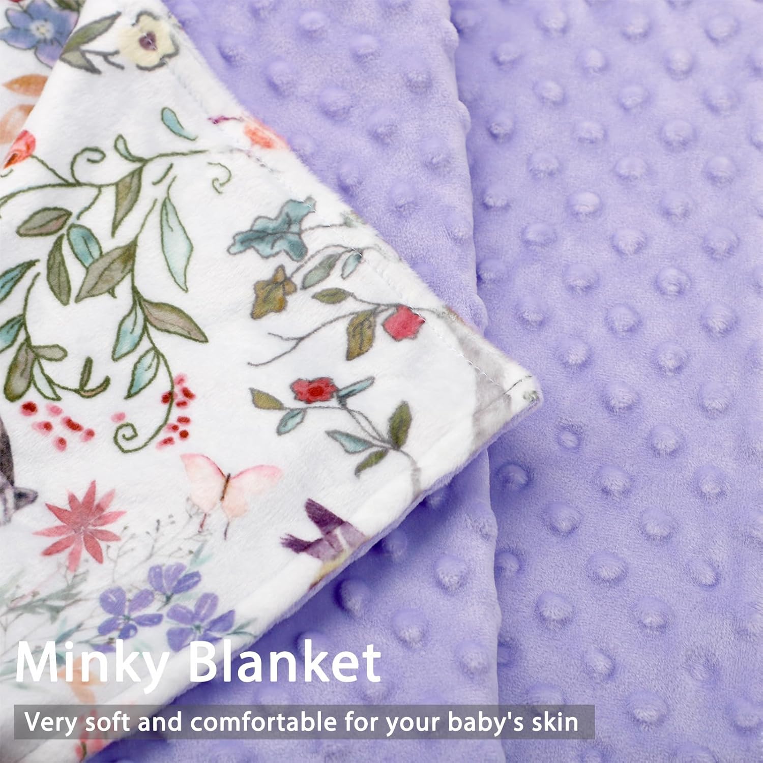 CARUILI Baby Blanket with Woodland Print