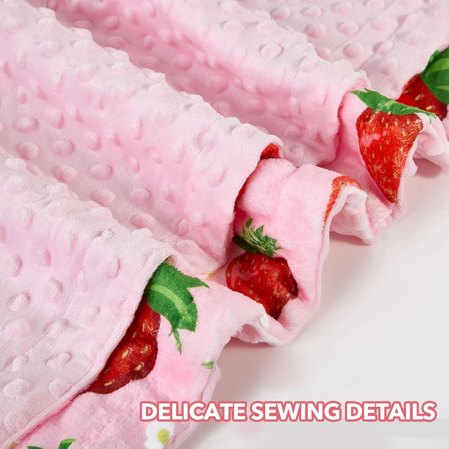 Strawberry Pattern Baby Blanket for Boys Girls