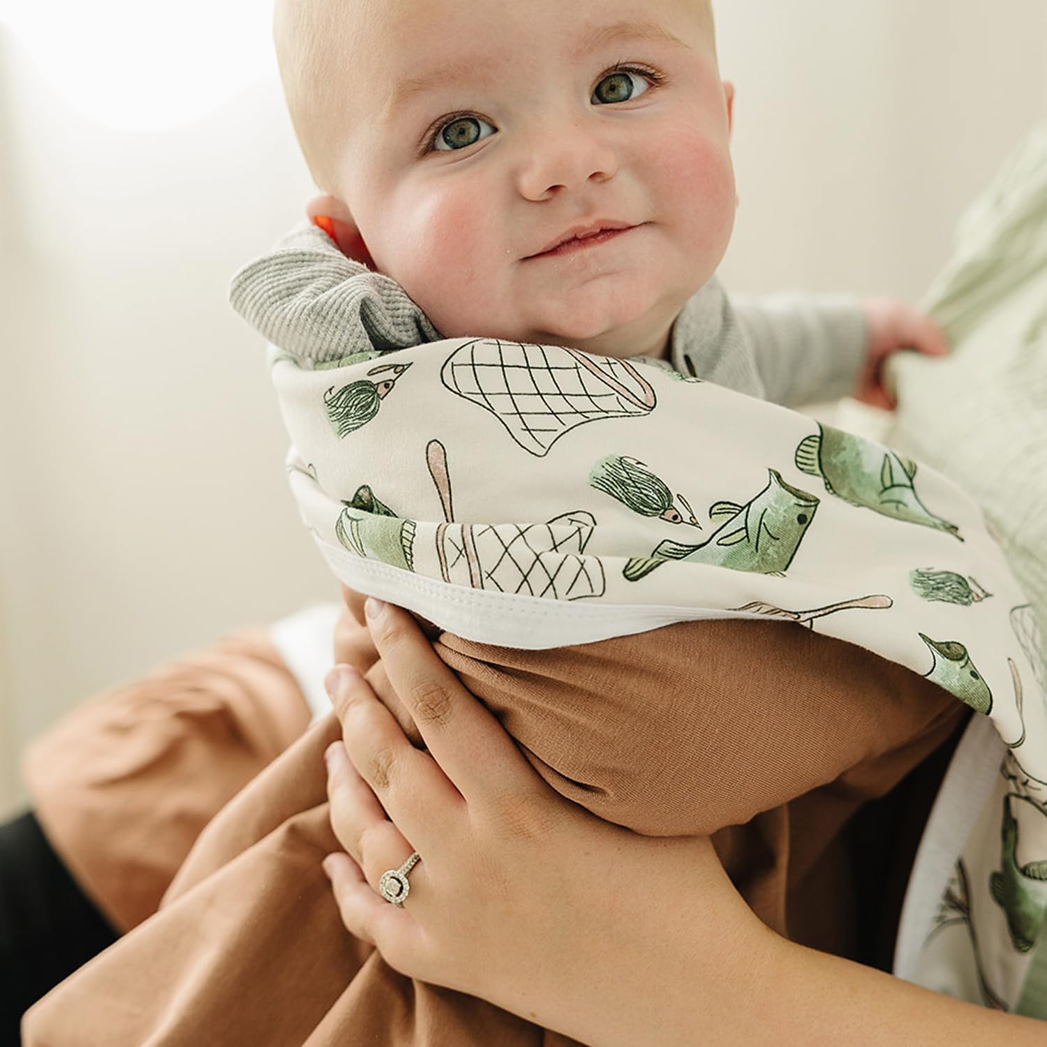Pobi Baby Premium Stretchy Quilt - Gone Fishing