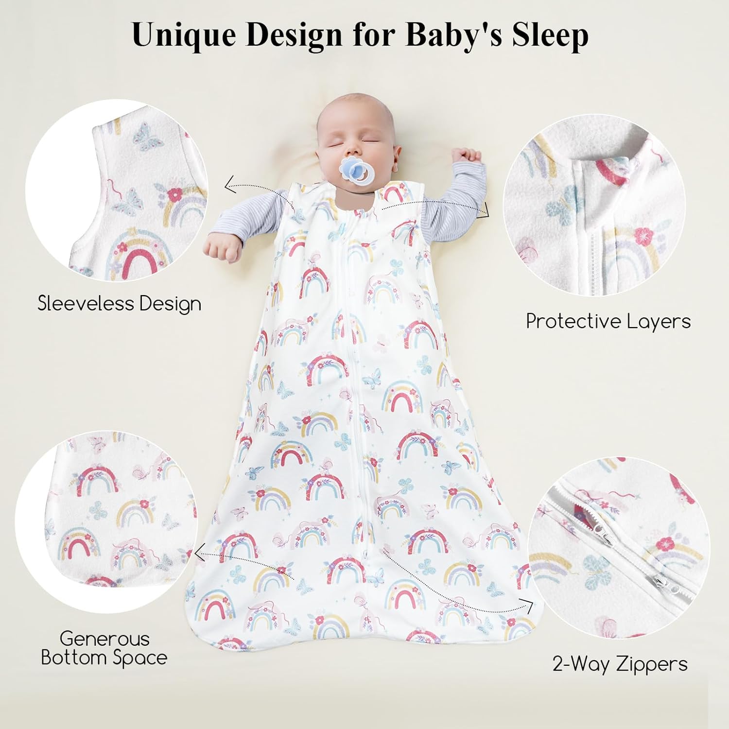 Davids Kids 3 Pack Micro Fleece Sleep Sack 12-18 Months