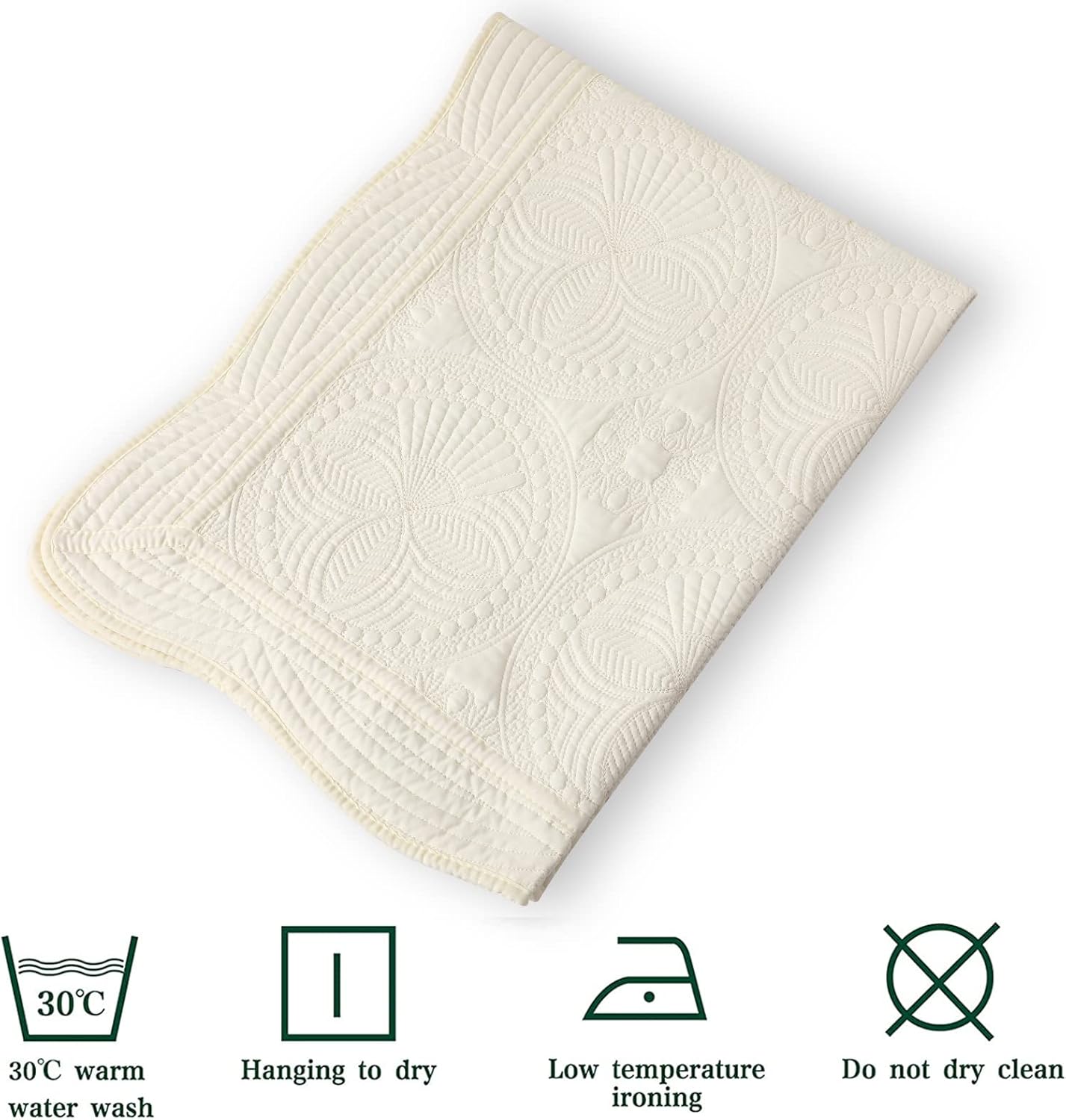MONOBLANKS Baby Quilt Personalized Monogram Lightweight Throw Blanket Four Seasons Light Yellow