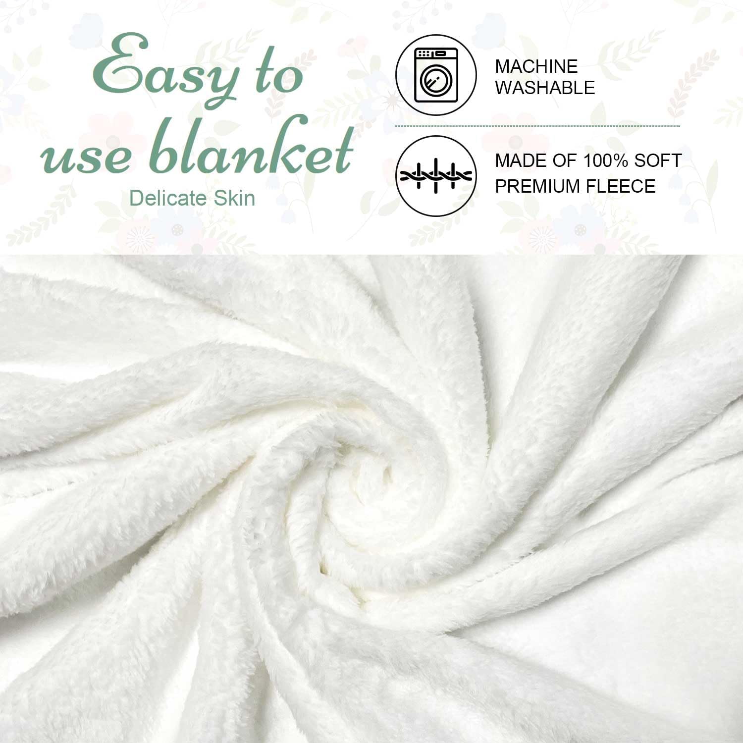 Wildflower Baby Monthly Blanket - Soft Personalized Boho Design