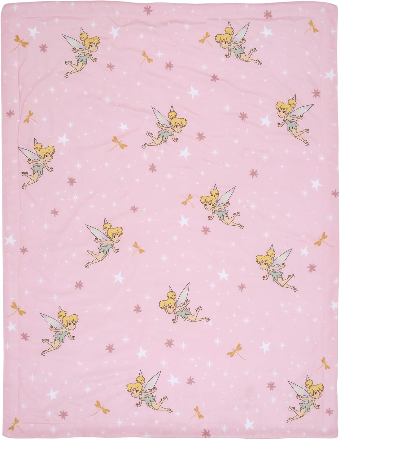 Bedtime Originals Tinker Bell Baby Blanket - Pink White Disney Garden Floral