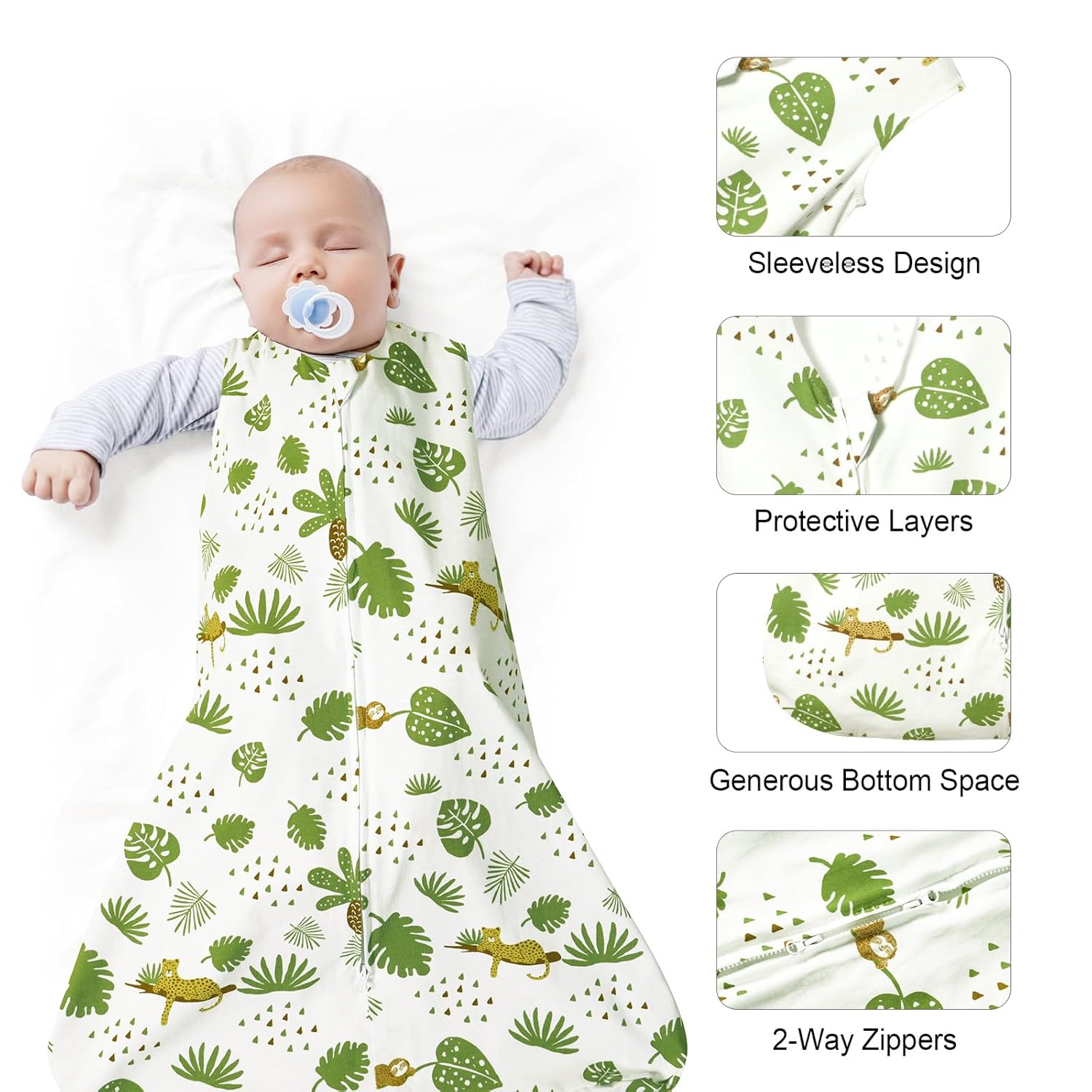 Davids Kids 3 Pack Cotton Sleep Sack 12-18 Months 1