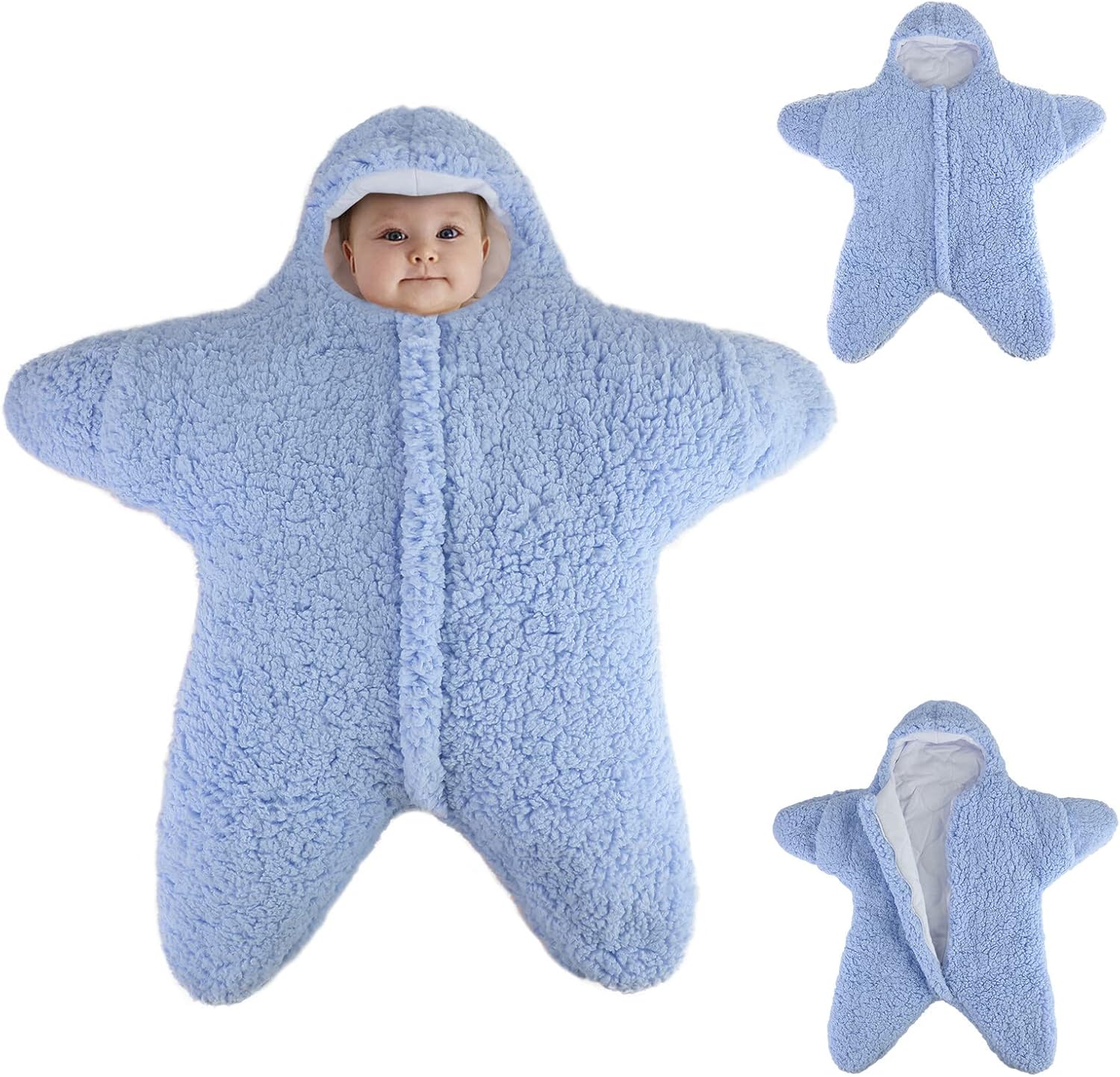 Owlike Baby Wearable Windproof Blanket with Zipper and Hood
