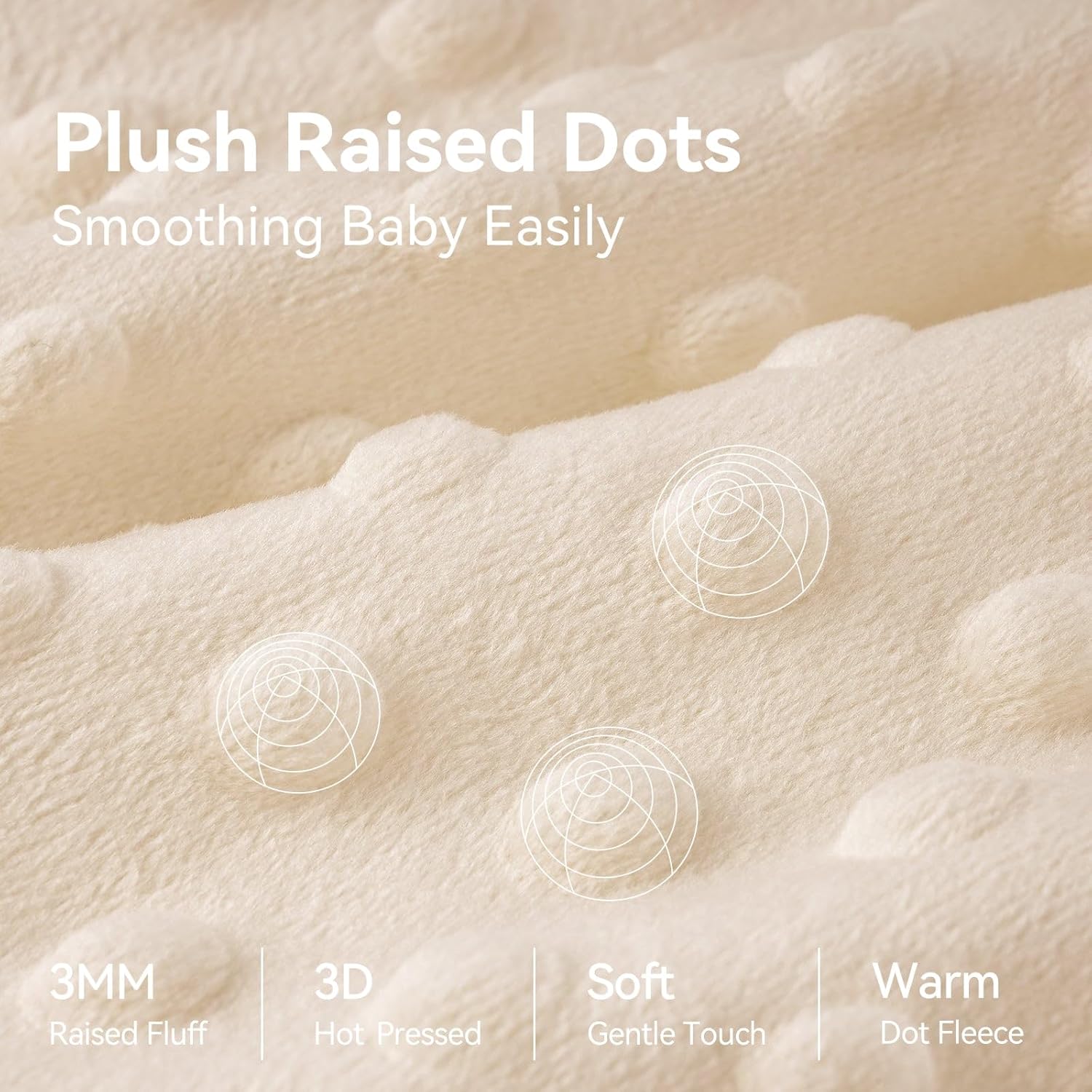 Unnivoll Fleece Sleep Sack 0-6 Months with Plush Dots 15 Tog