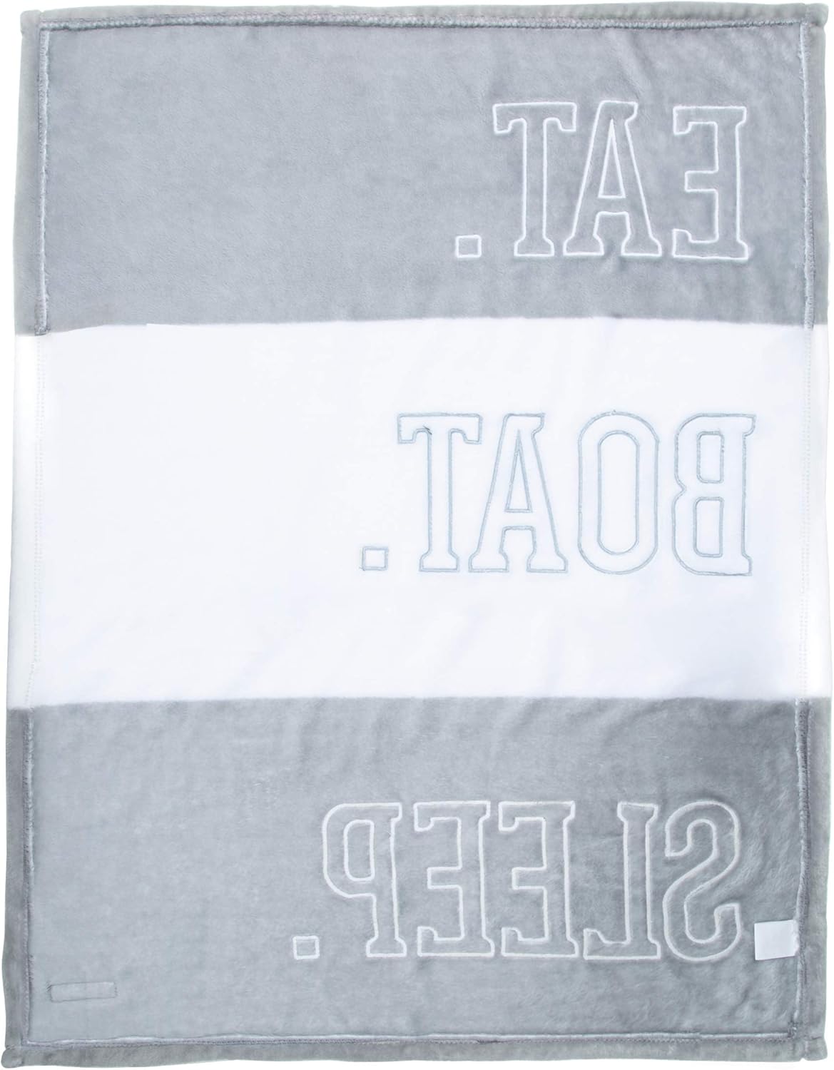 Eat Boat Sleep 30x40 Inch Striped Baby Blanket
