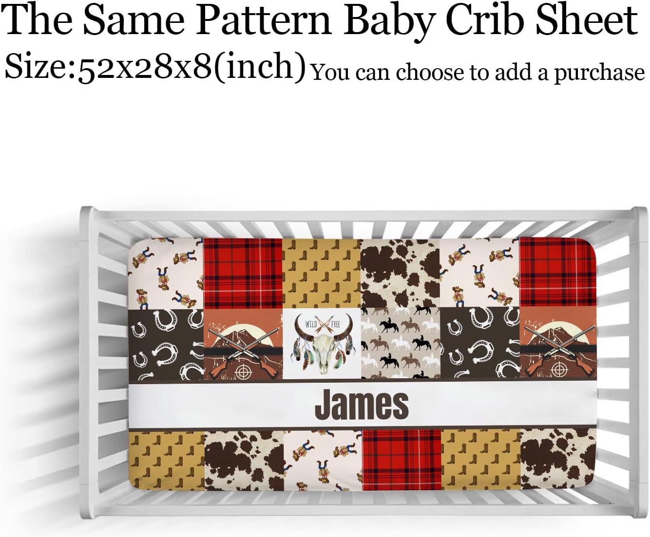Custom Baby Blanket with Name - Western Design for Boys