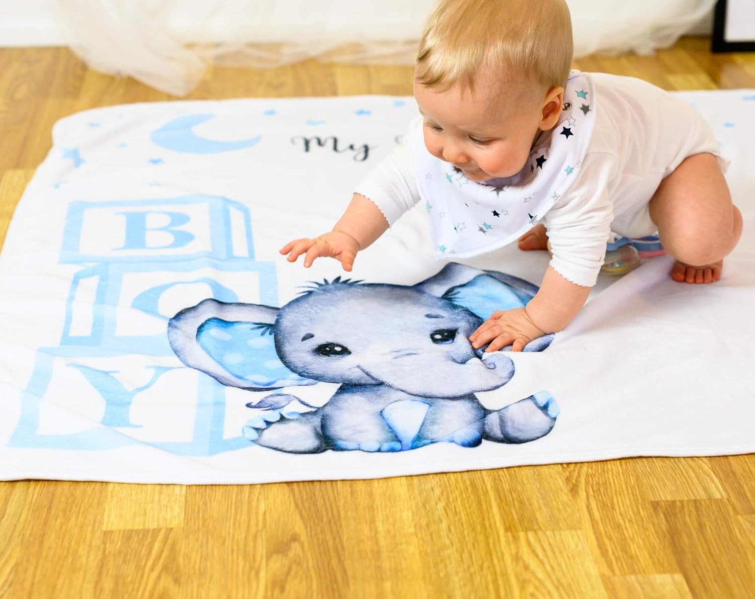 Amity Baby Monthly Milestone Blanket for Boy 1
