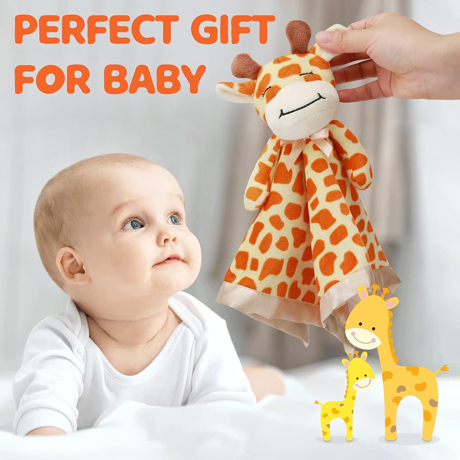 Pro Goleem 16 Inch Giraffe Lovey Security Blanket for Babies 1