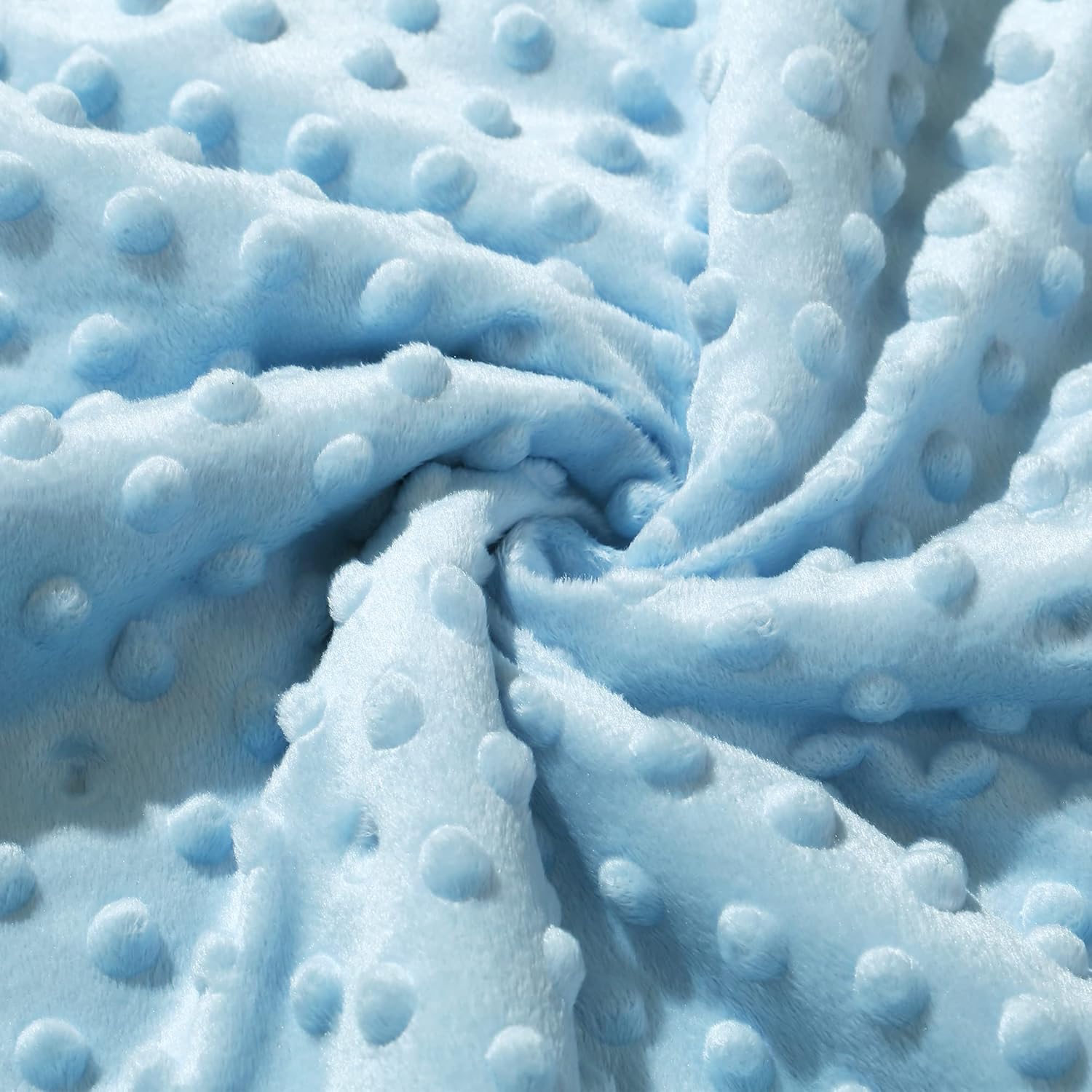 CREVENT Cozy Soft Sherpa Baby Blanket 30x40 Blue Dot