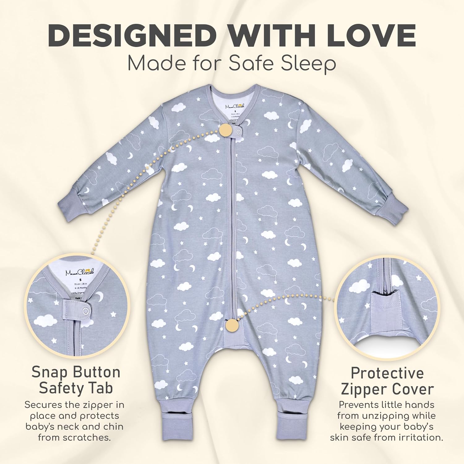 Mama Cheetah Toddler Sleep Sack with 2-Way Zipper