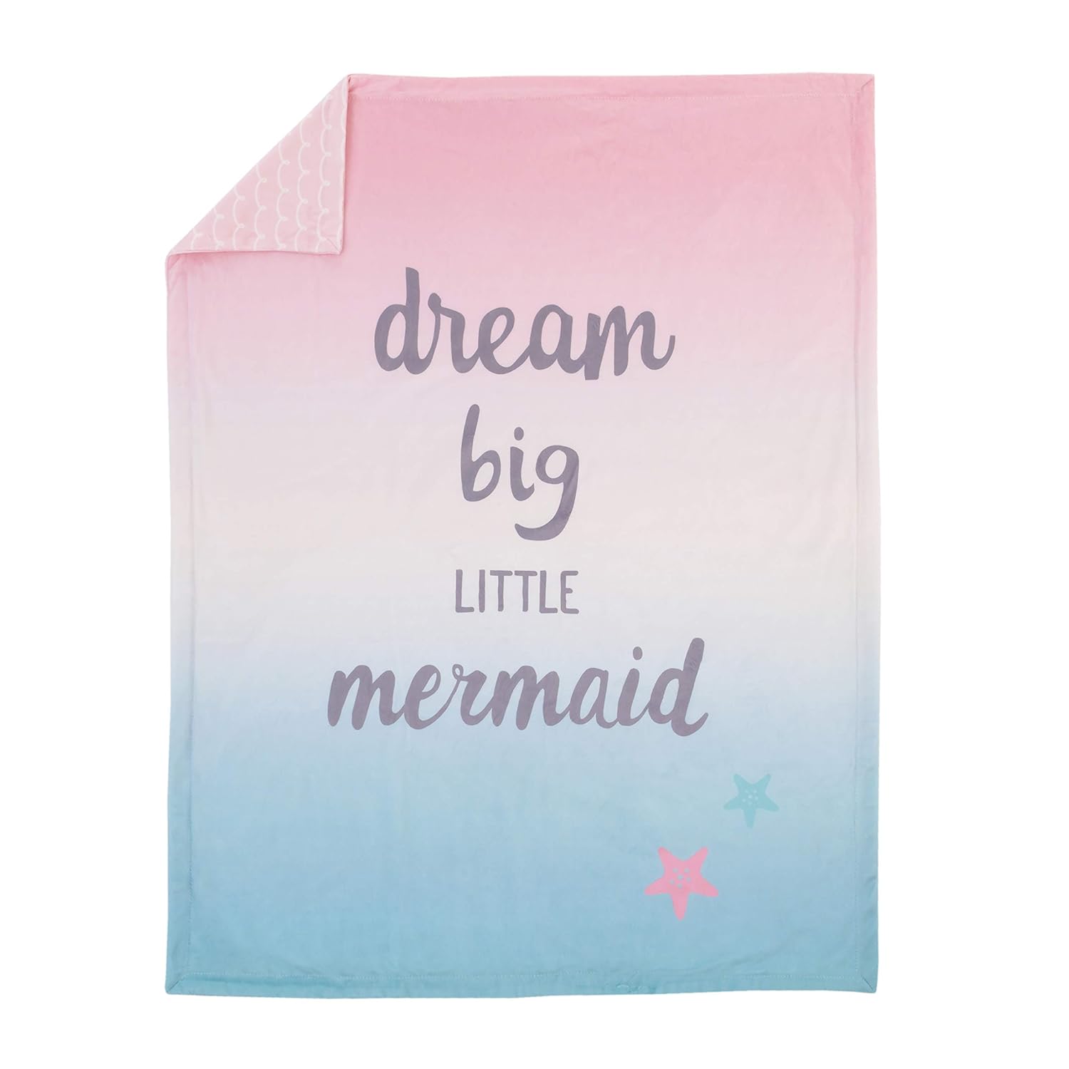 NoJo Sugar Reef Mermaid Baby Blanket 30x40