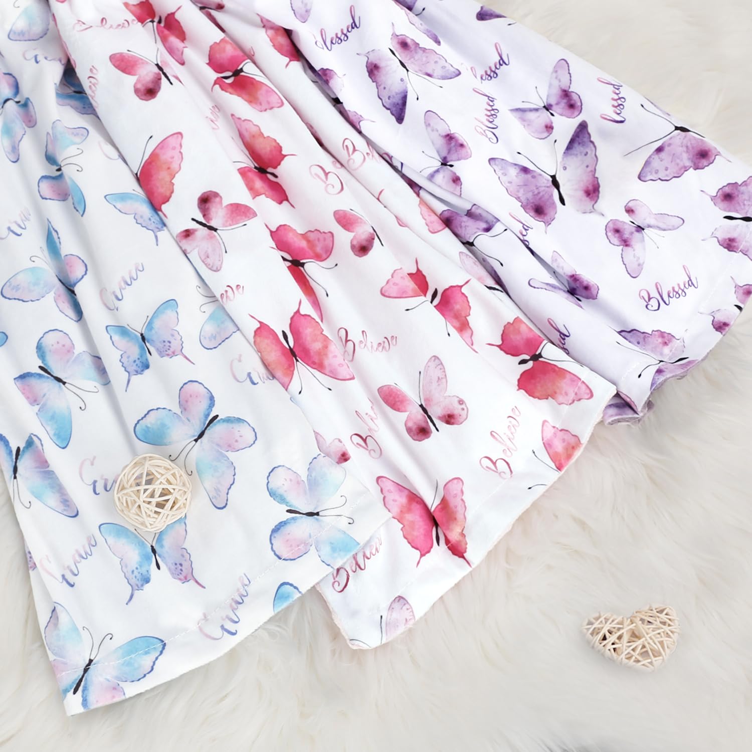 BORITAR Baby Blanket for Girls Plush Minky 30x40 Inch