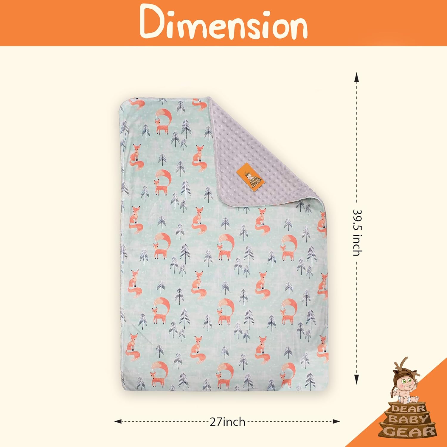 Dear Baby Gear Crib Blanket - Soft Cozy for Newborns