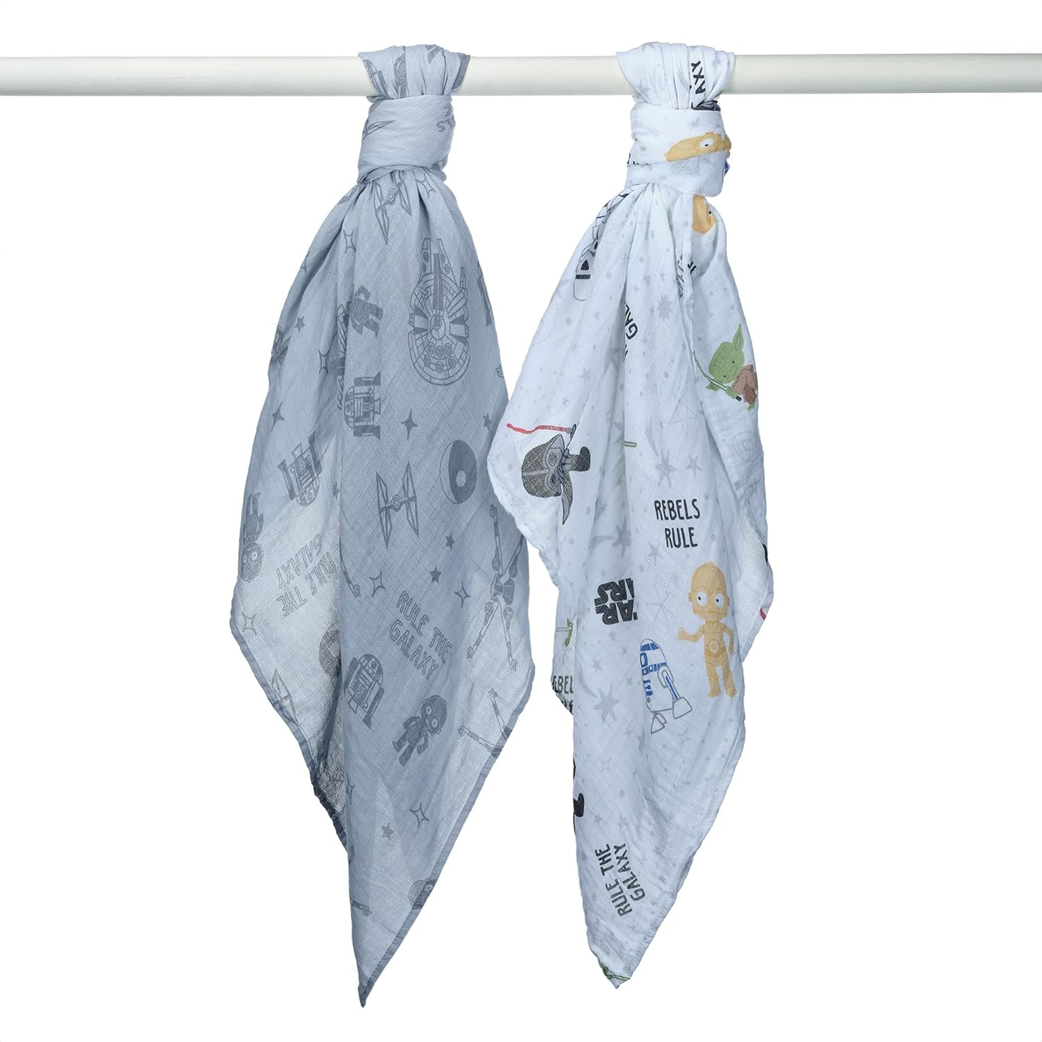 Lambs Ivy Star Wars 2-Pack Muslin Swaddle Blankets