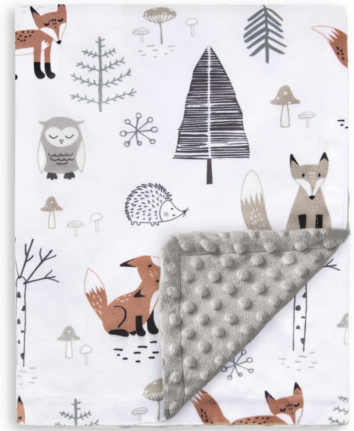 HOMRITAR Soft Plush Baby Blanket with Dotted Backing
