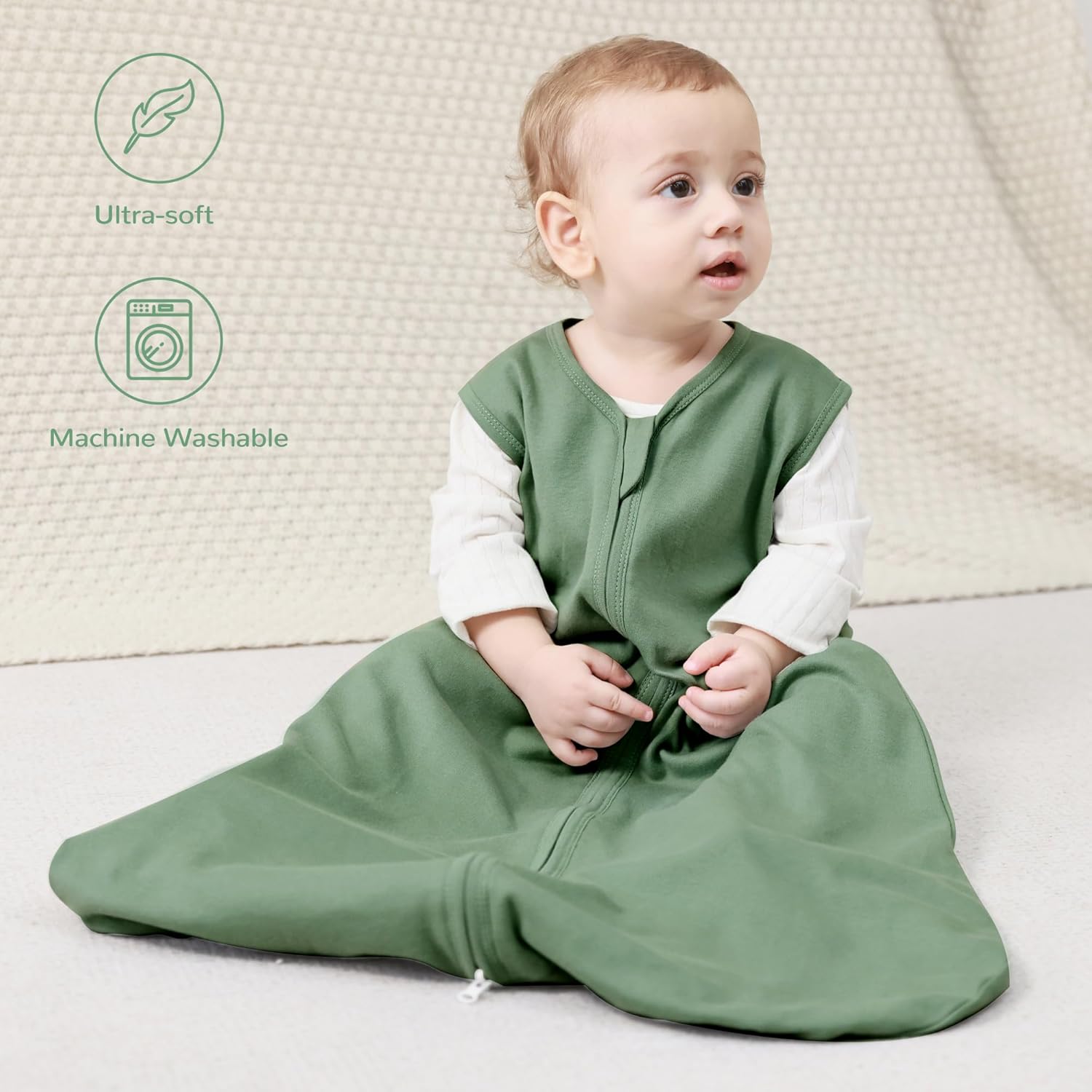 JELLYMONI 18-24 Months Sleep Sack 3 Pack 100 Cotton 05 TOG