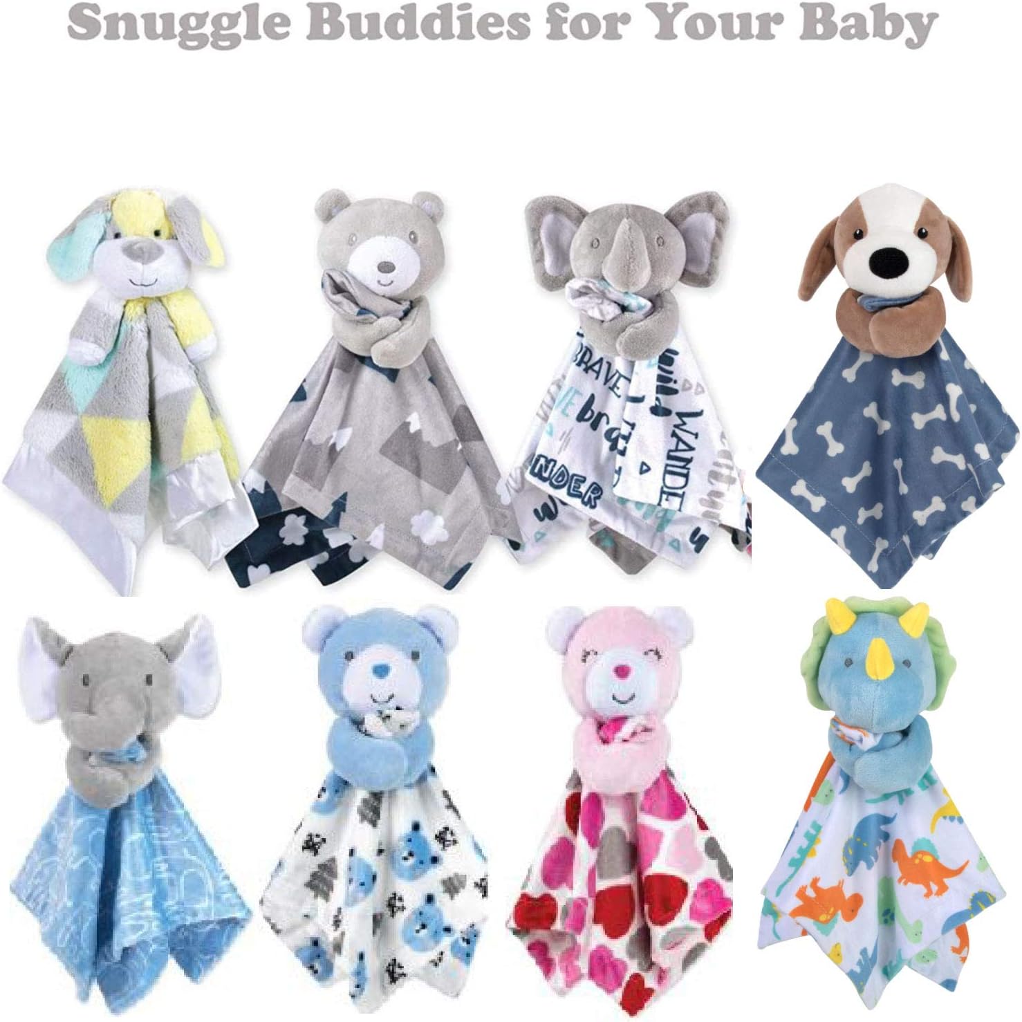 Minky Animal Snuggler Lovey Blanket for Kids 1