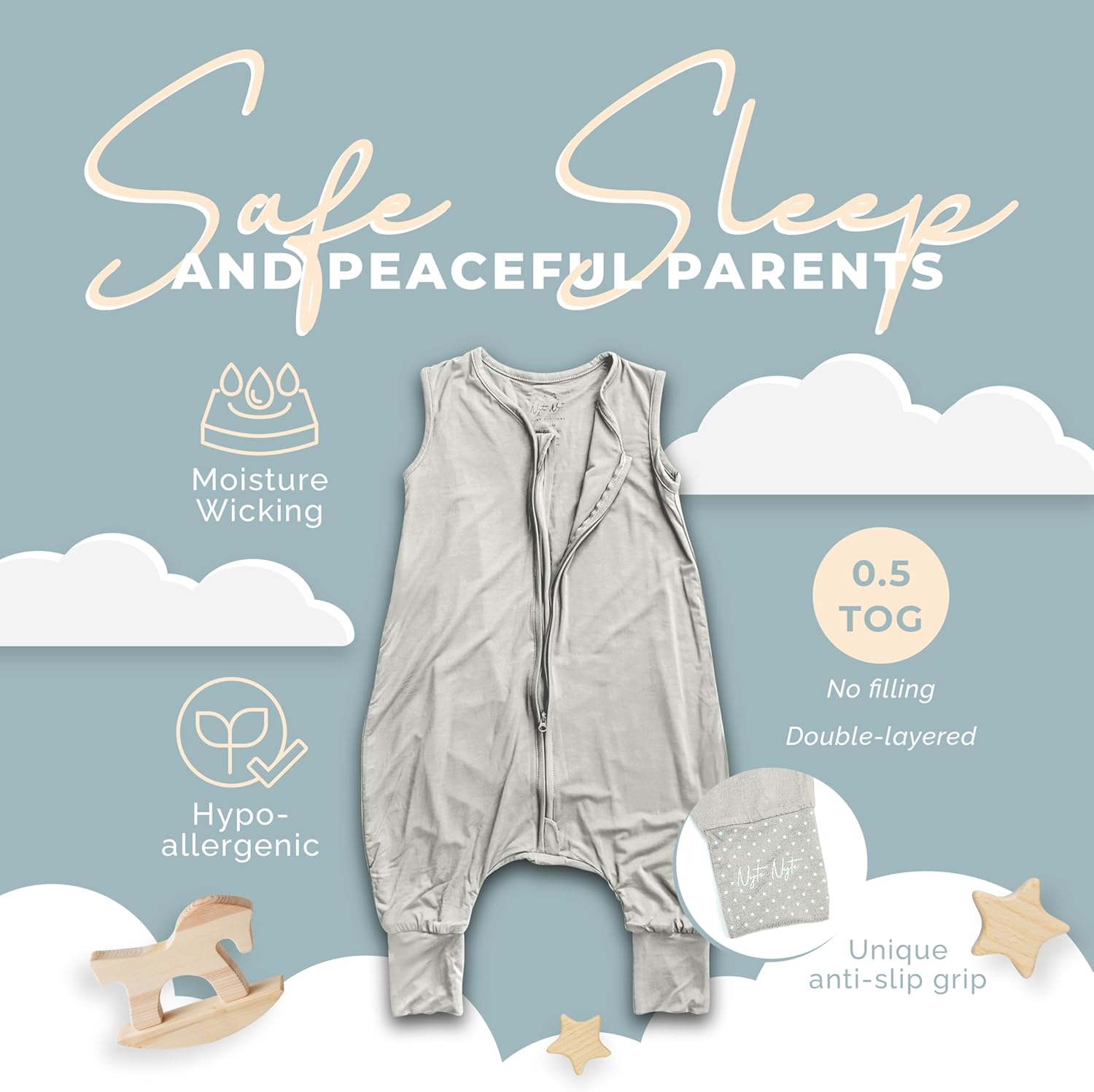Nyte Nyte Baby 05 TOG Sleeveless Sleep Sack for Baby Toddler
