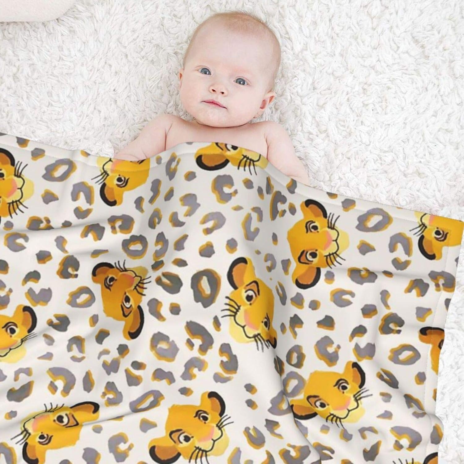 Partrest Baby Blanket - 30x40 Inch Lion Leopard Christmas Crib Blanket