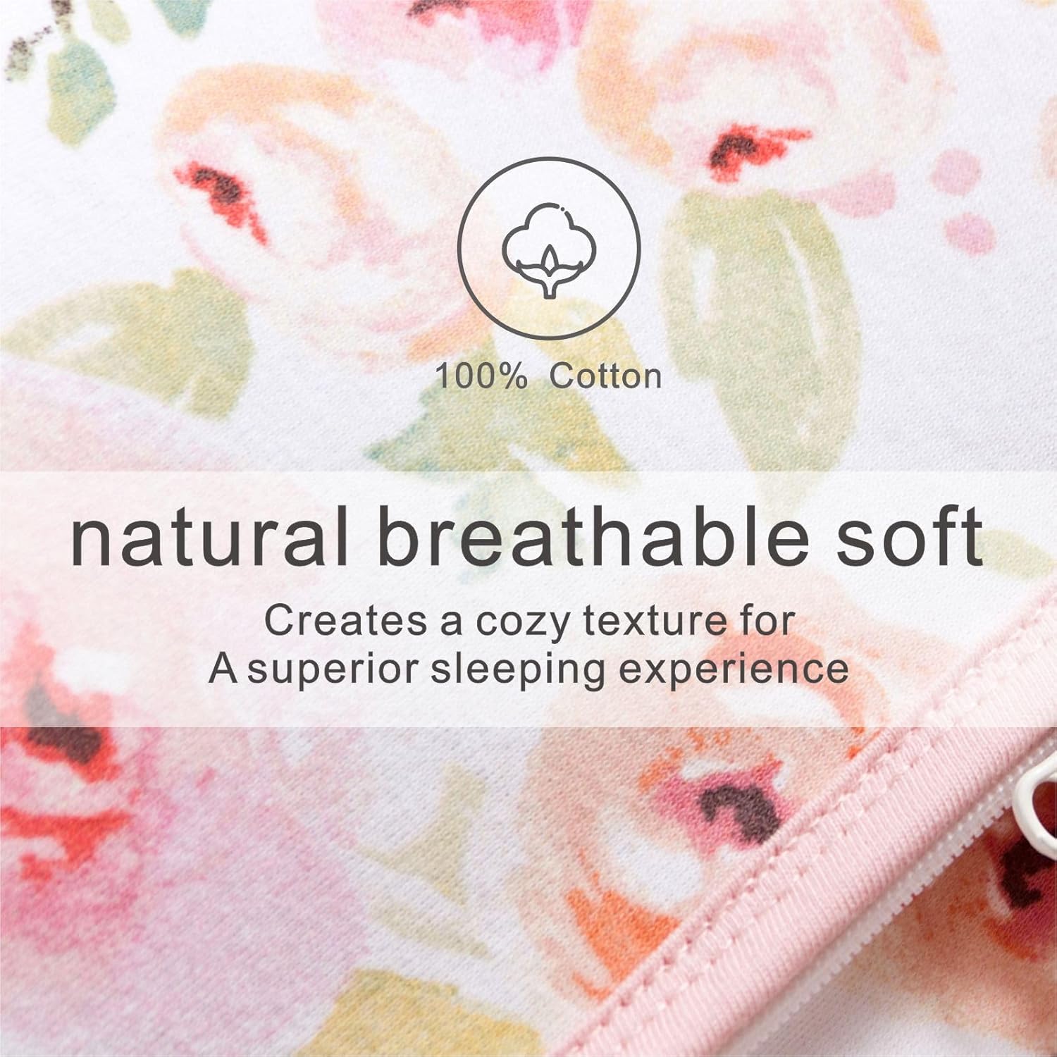 Little Tots 0-6 Months Cotton Sleep Sack - 2-Way Zipper Wearable Blanket